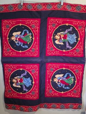 Cranston Christmas Angels Handmade Quilt 39in. X 30in.